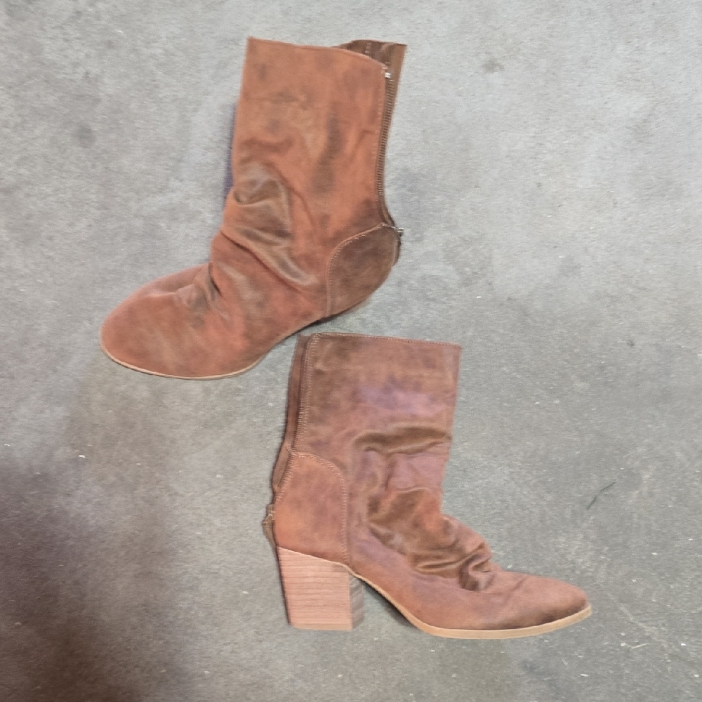 Brown Suede Ankle Boots